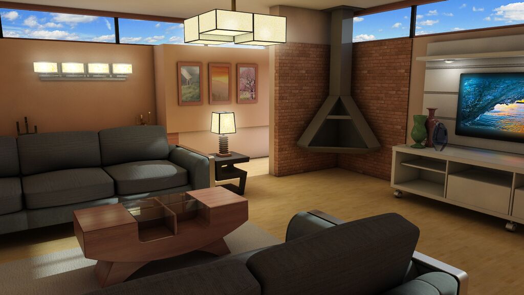 3DMax Living Room